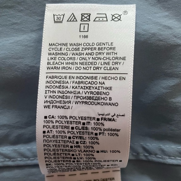 Athleta Performance Poplin Top Oversized Heron Blue Medium 882549 - Picture 8 of 13